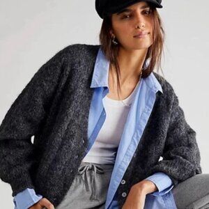 Free People Amelia Alpaca Cardigan Sweater XS